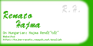 renato hajma business card